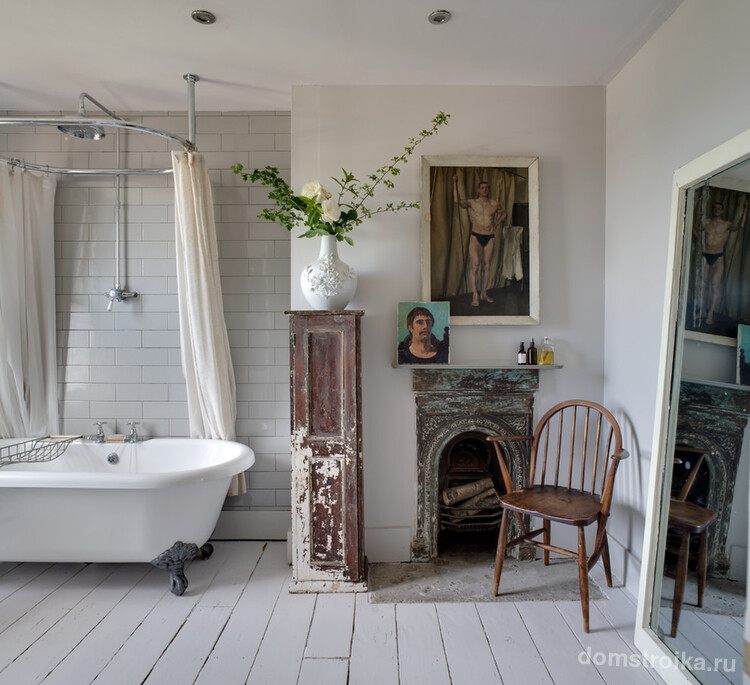 Дизайн-проекты ванных комнат в стиле кантри одни из самых уютных