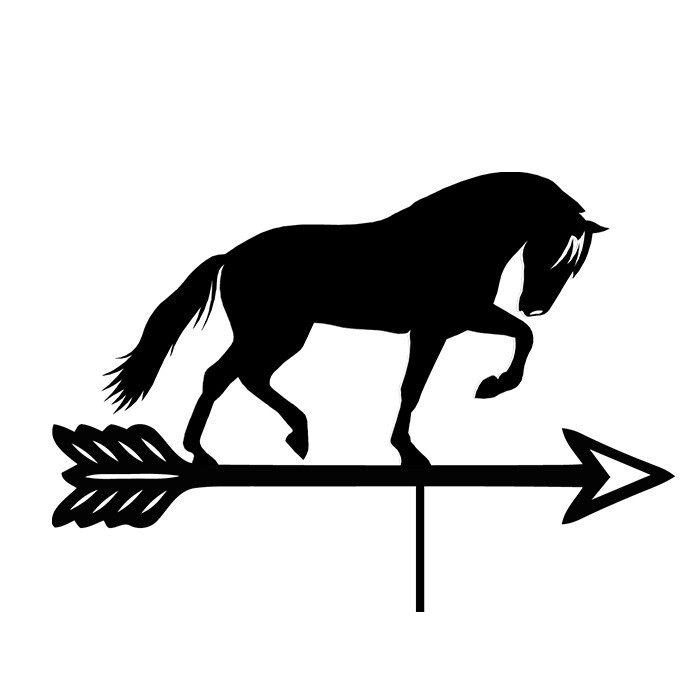 Шаблон флюгарки в форме лошади