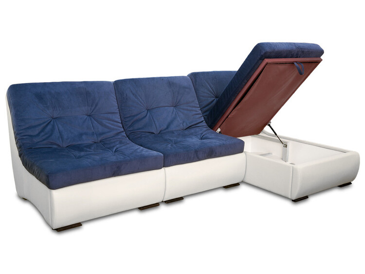 Угловой раскладной диван с системой хранения