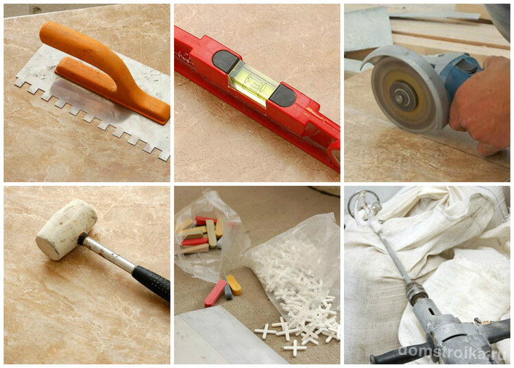 Основные инструменты для укладки плитки