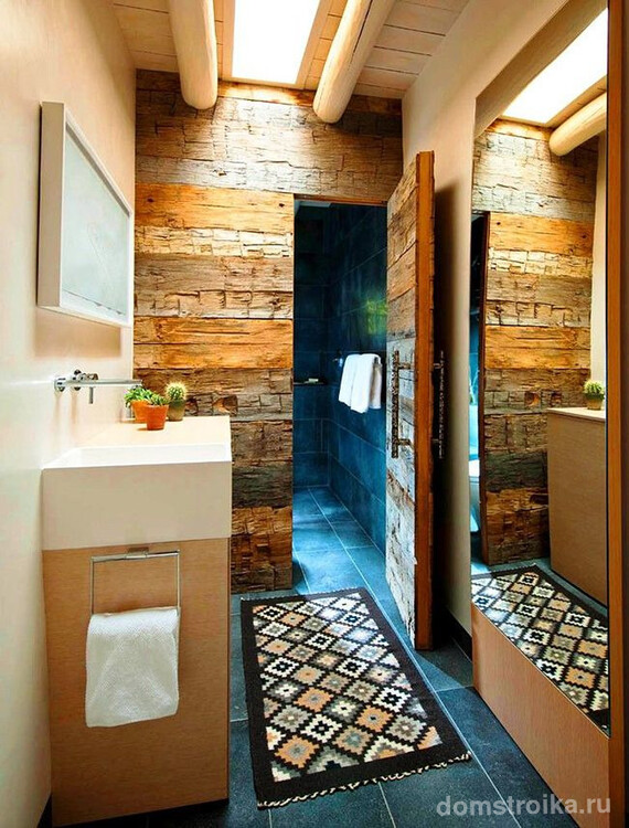 Ванная комната заметно преобразится, благодаря такому банному коврику, а ступни оценят его тепло и комфорт