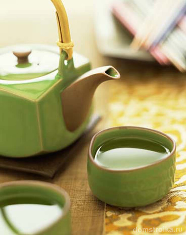 Зеленый чайный набор в восточном стиле