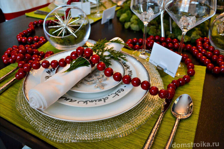 Сервировка стола в домашних условиях. Лучшая основа для оформления новогоднего и рождественского стола - сочетание красного и белого цветов
