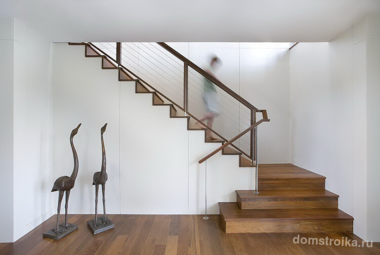 Лаконичный дизайн деревянной лестницы