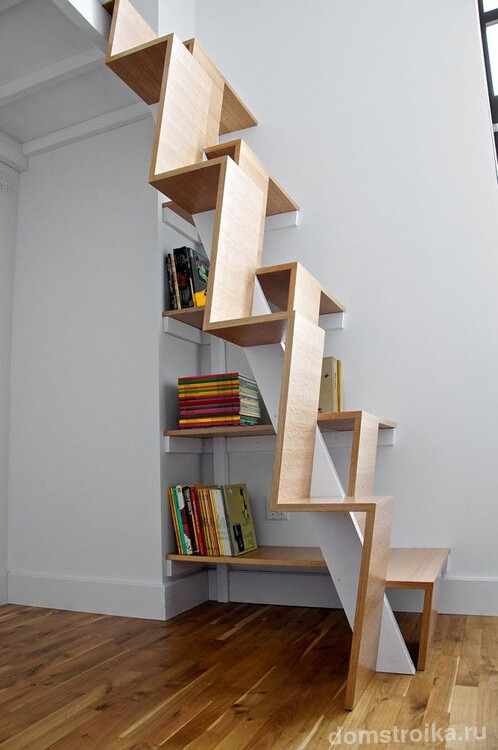 Авангардный дизайн деревянной лестницы