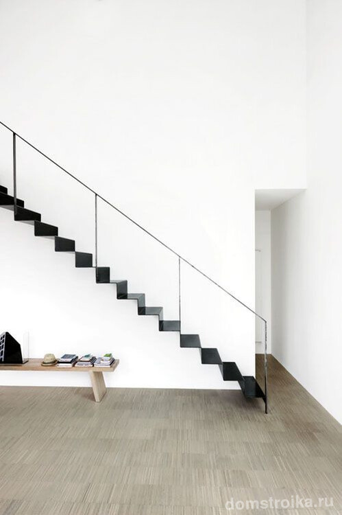 Металлическая лестница в стиле минимализм