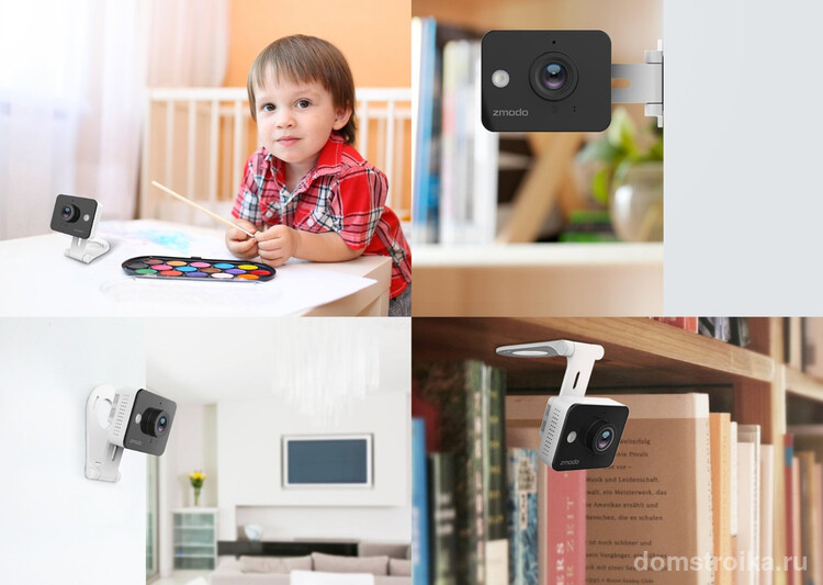 Камеру видеонаблюдения Zmodo ZM - SH75D001 можно устанавливать на различные поверхности