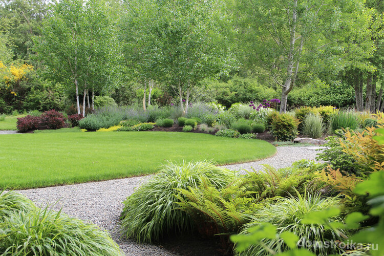 Аккуратный газон добавит элемент ухоженности вашему саду