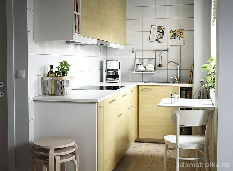 Серия Тингсрид от IKEA хорошо смотрится на маленькой кухне
