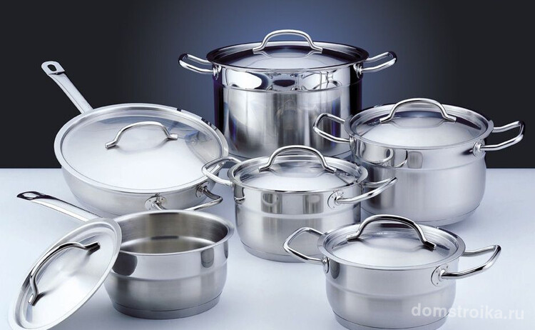 Алюминиевая или медная посуда обязательно должна иметь окрашенное или полированное сталью дно