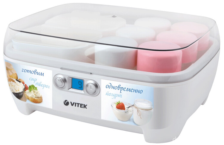 Бюджетная модель йогуртницы Vitek VT-2603 с функцией приготовления творога