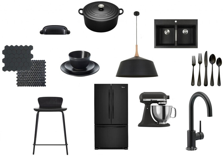 11 идей матового черного в декоре и аксессуарах на кухне