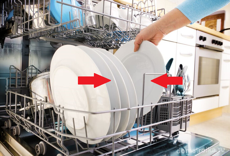 Рейтинг встроенных посудомоечных машин 45 см. Ставьте тарелки "лицевой" стороной к центру корзины: обычно разбрызгивание воды в машинах направлено так, что именно в этом положении они промоются безупречно