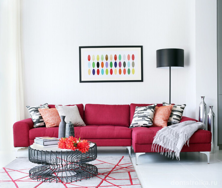 Яркий и стильный угловой диван Чикаго для смелых и, любящих эксперименты, владельцев