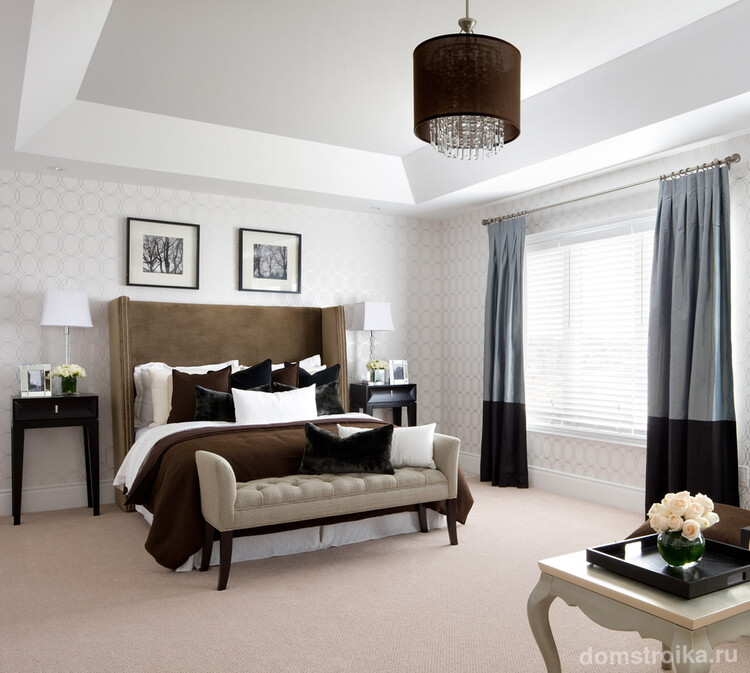 Великолепный интерьер спальни в стиле современная классика