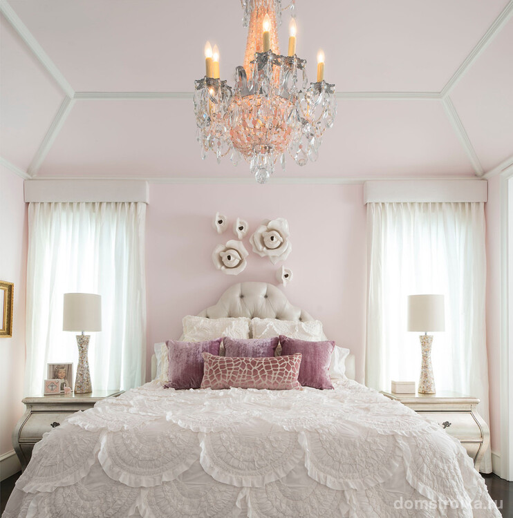 Нежная и романтичная спальня.