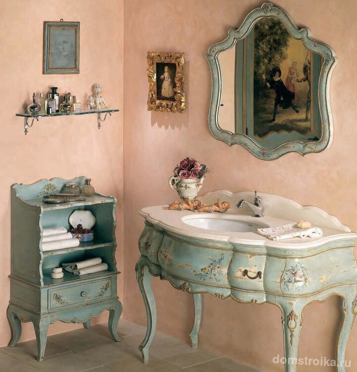 Ванная комната в стиле прованс смотрится восхитительно