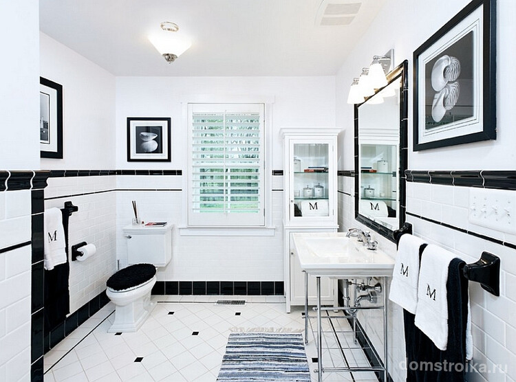 Фото 29 - Ванная комната будет казаться больше, если доминирующим цветом будет белый