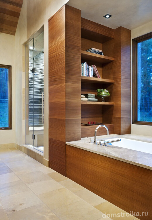 Деревянные панели в ванной комнате должны быть влагостойкими