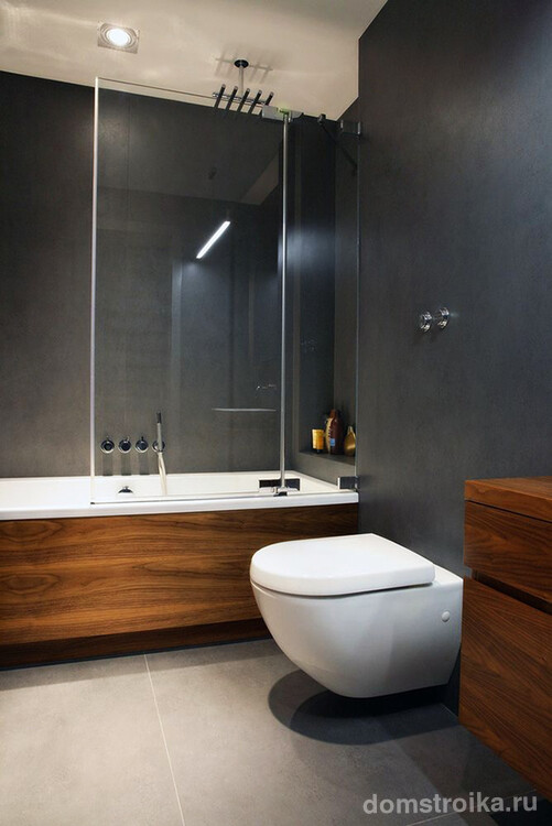 Ванная с душем – прекрасный вариант для маленькой ванной комнаты