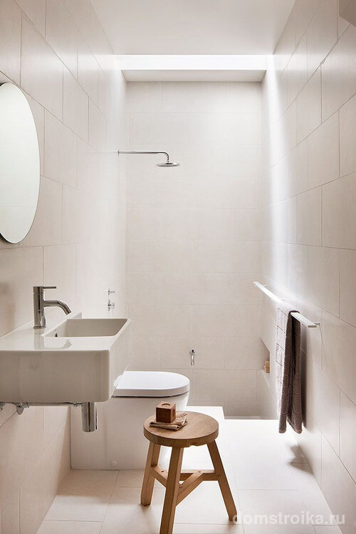 Ванная комната, совмещенная с туалетом, в стиле минимализм