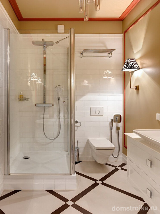 Гигиенический душ в современной ванной комнате