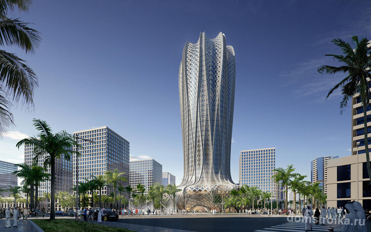 Концептуальный небоскреб, который будет возведен в молодом городе Лусаил (государство Катар)