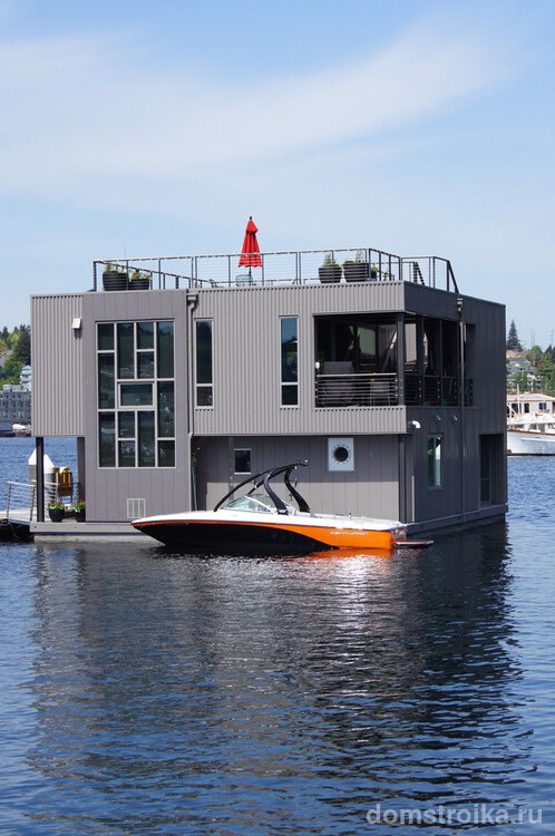Последнее «ноу-хау» модульных домов – это дом на воде