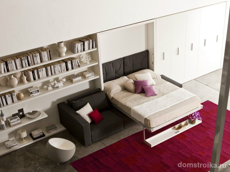 Шкаф-кровать трансформер с диваном, это идеальный вариант для малогабаритных квартир