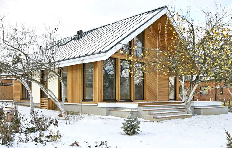 Деревянная отделка дома в скандинавском стиле