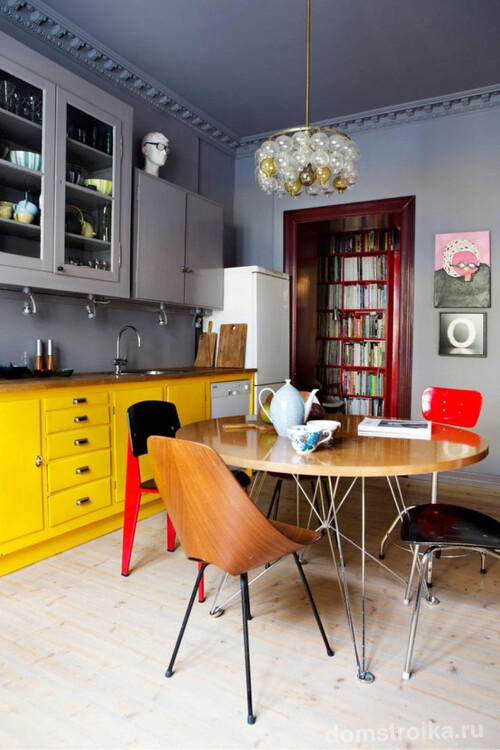 85+ идей кухонных столов: разнообразие форм, цветов, материалов
