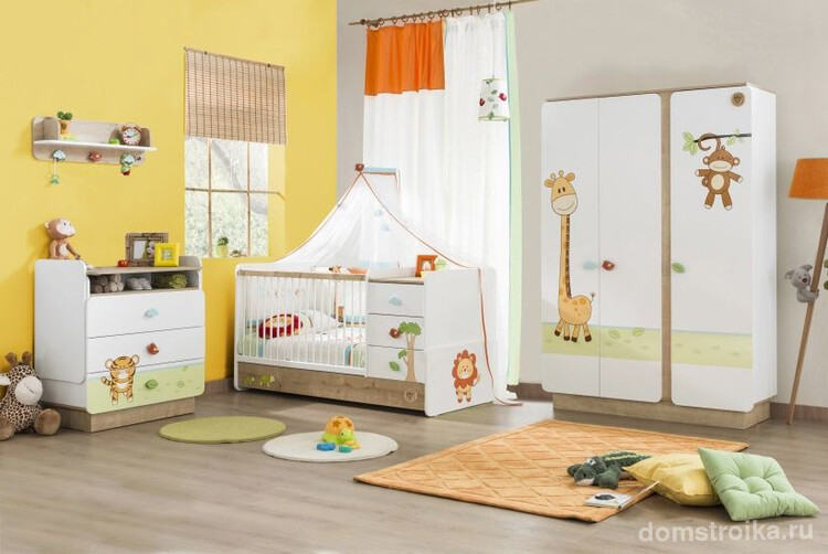 Самый необходимый и практичный комплект мебели для комнаты младенца