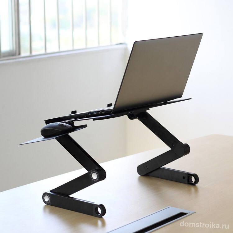 Compact Table - удобный столик для ноутбука с особой функцией регулировки высоты, уровня наклона, подставкой для мыши и системой охлаждения