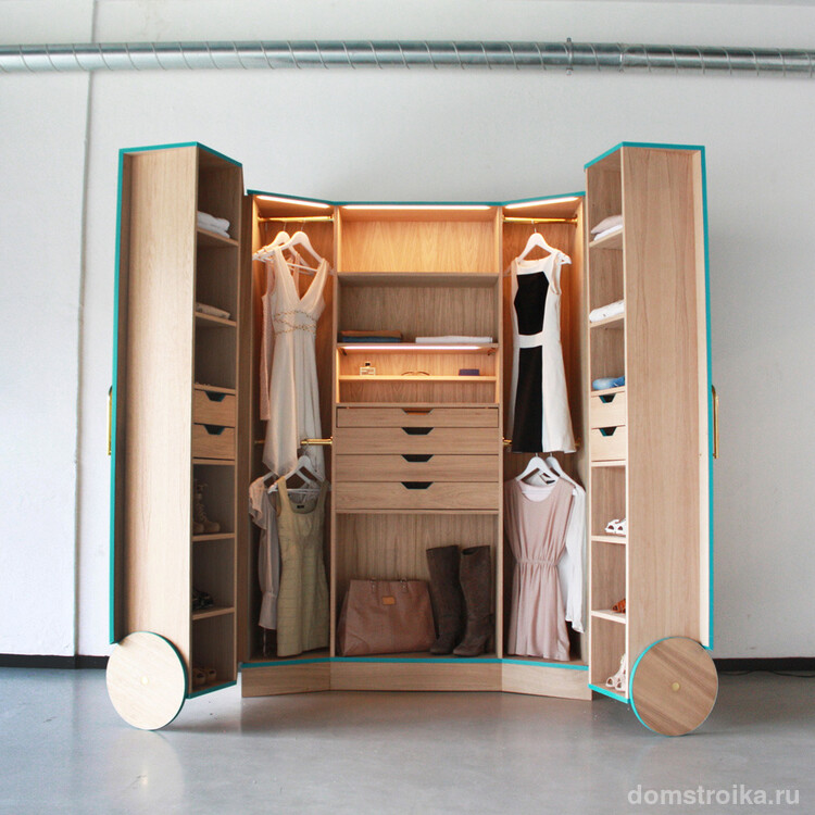 В два раза более вместительный и удобный шкаф-раздвижная гардеробная