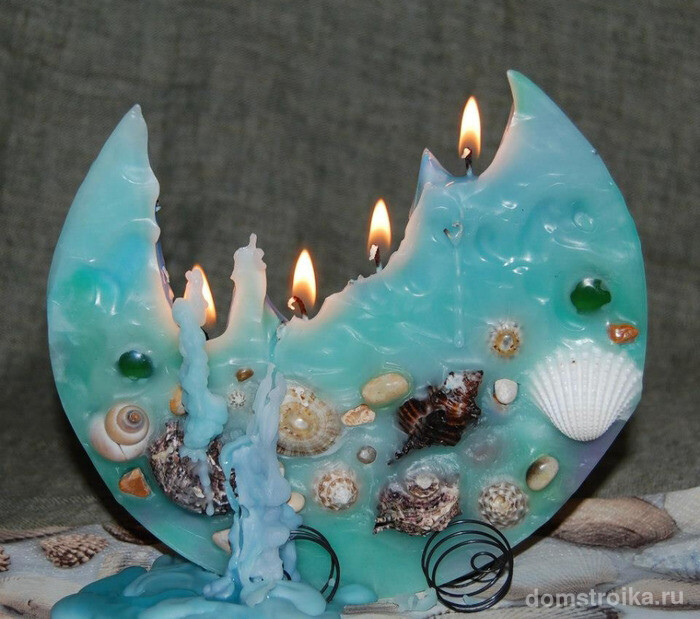 Оригинальная свеча в морском стиле