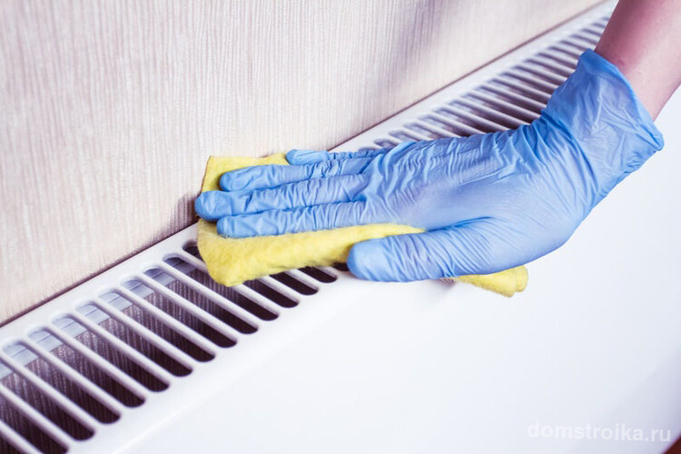 Генеральная уборка квартиры после ремонта: Протирка радиаторов отопления