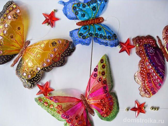 Красивые разноцветные бабочки, сделанные своими руками
