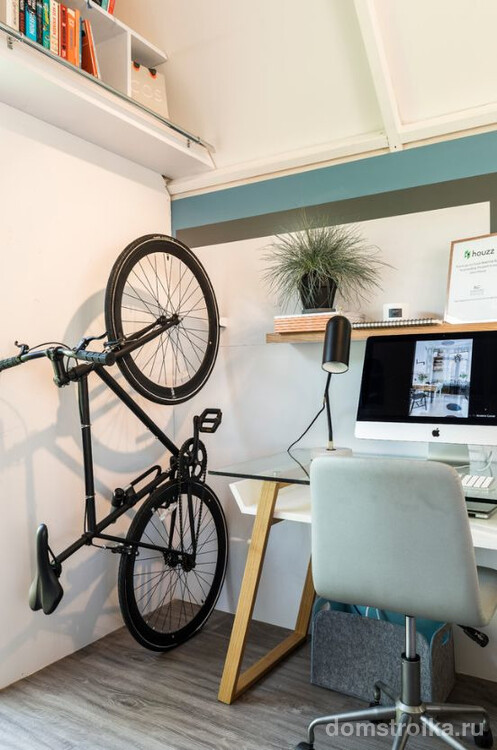 Чистый велосипед после проведенных манипуляций можно хранить даже в домашнем кабинете