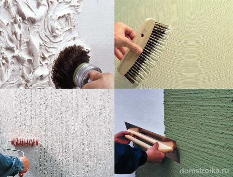 Варианты создания различной текстуры окрашивания стен
