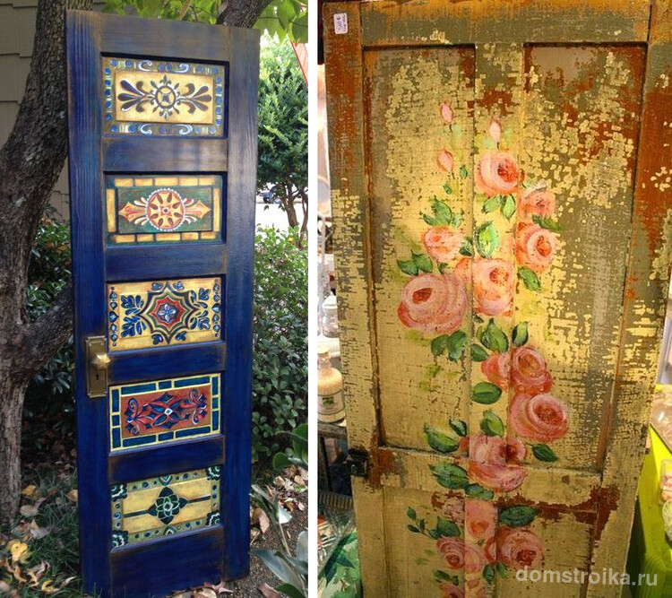 Декор двери в стиле винтаж: два варианта - восточный и прованский