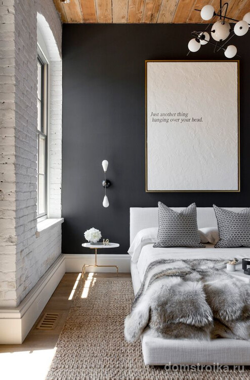 Фото 11 - Прекрасное сочетание черного и белого цвета в спальне