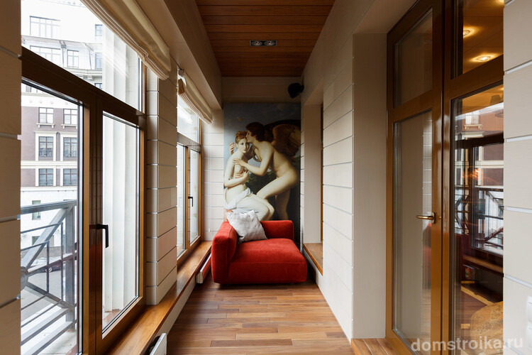 Уютный балкон в стиле модерн