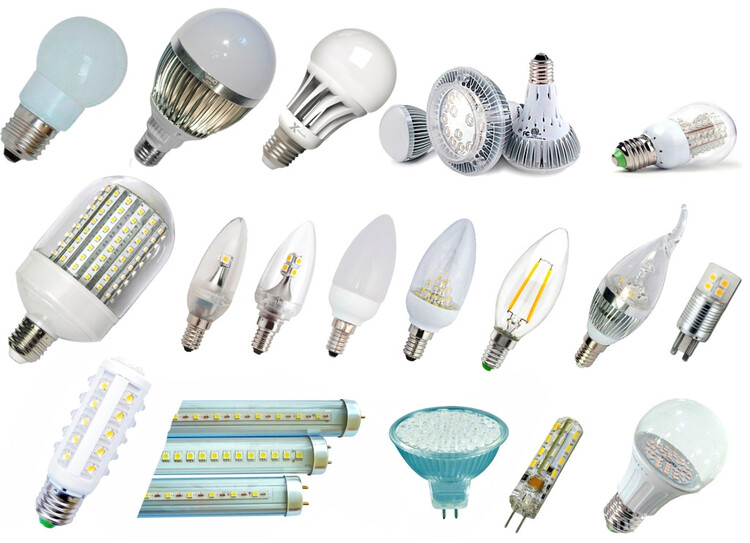 Современный ассортимент светодиодных ламп очень разнообразен