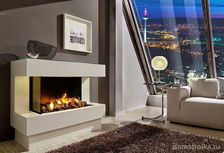 Пример того как можно наполнить теплом холодную обстановку, добавить энергию тепла и света в доме.