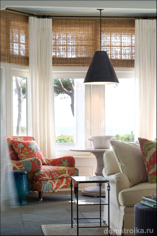 Бамбуковые шторы на дверной проем: 120+ гармоничных идей экостиля в интерьере