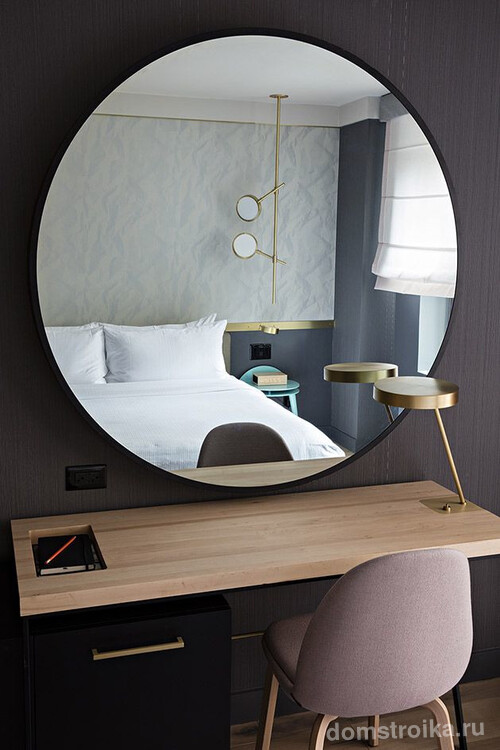 Навесные зеркала, если это не ванная, подходят исключительно для больших комнат