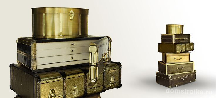 Интересный сейф, стилизованный под винтажный чемодан