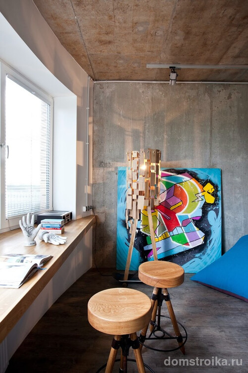 Обои под бетон (100 фото): очарование лофта в интерьере современной квартиры