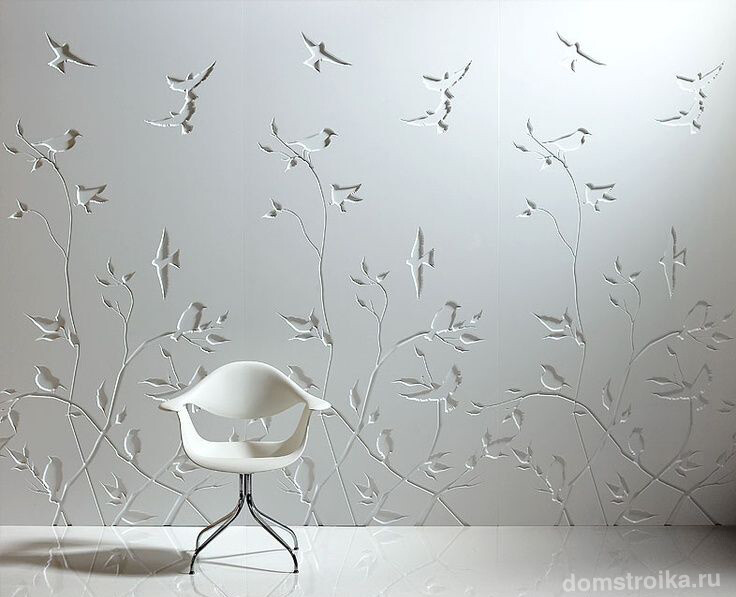 Шикарные стеновые панели белого цвета