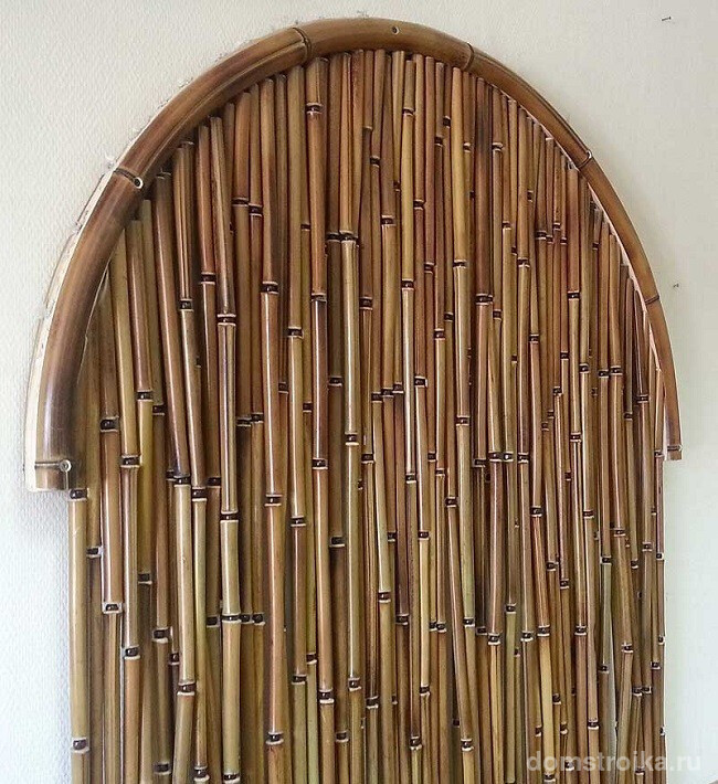 Арочные шторы из бамбука
